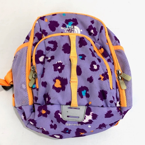 leopard print rucksack north face